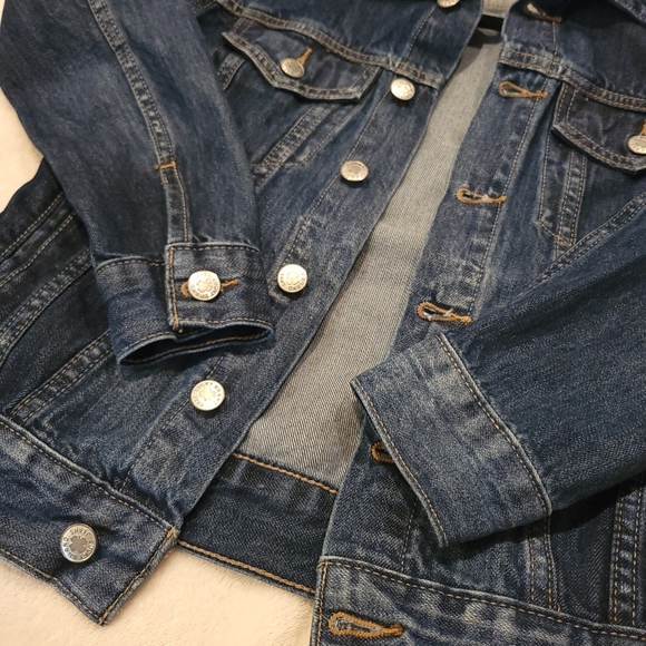Lucky Brand The Tomboy Jean Jacket Dark Wash Vintage Denim NWOT *sz XS* - Picture 8 of 16